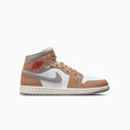 Men's Jordan 1 Mid Hemp/fire Red-white (dq8426 200) Sneakers - Premium Brand Shoes for Men and Women