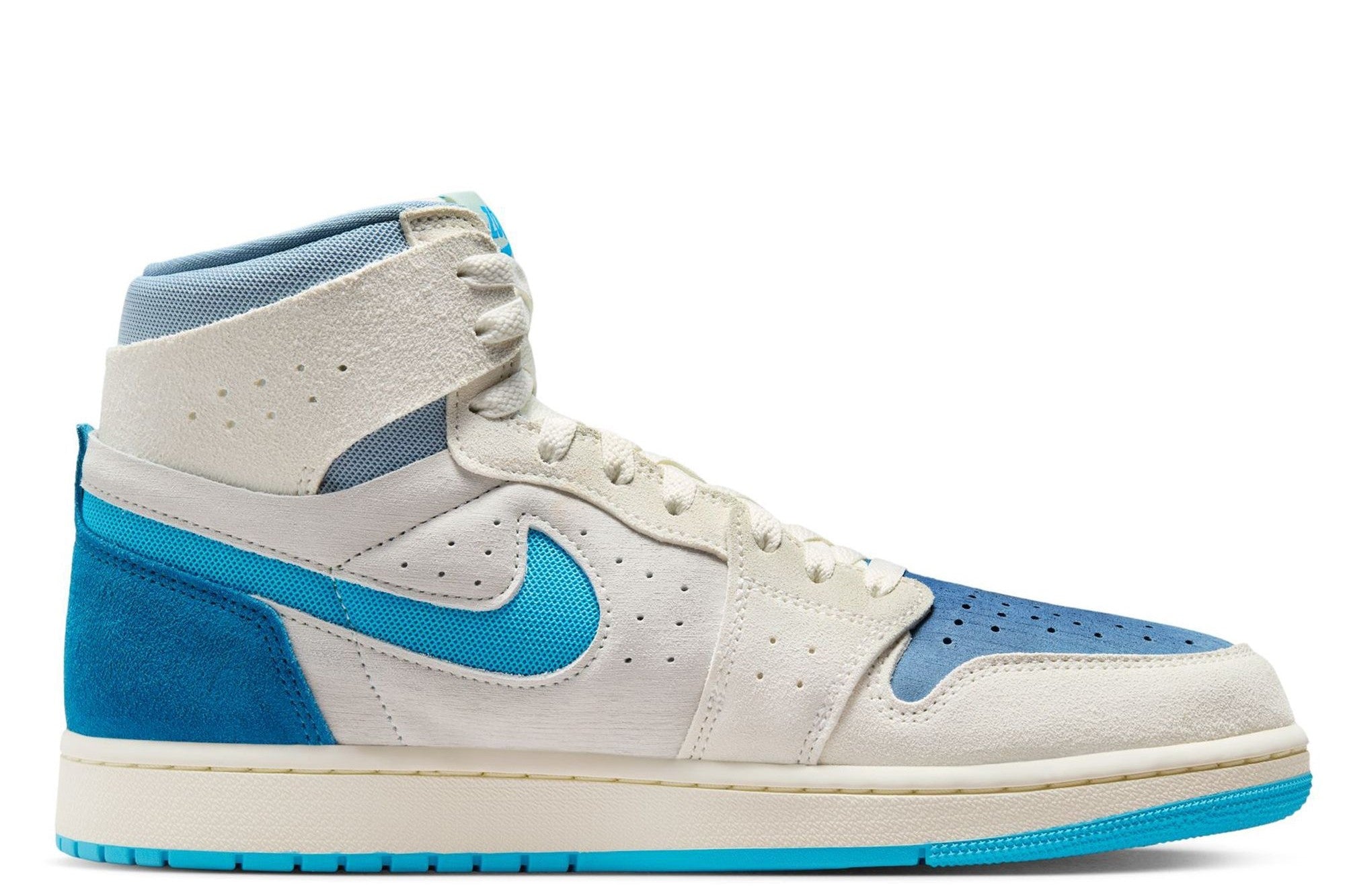 Men's Jordan 1 High Zoom Air CMFT 2 Sail/dk Pwdr Bl-bl Gry (dv1307 104) Sneakers - Premium Brand Shoes for Men and Women