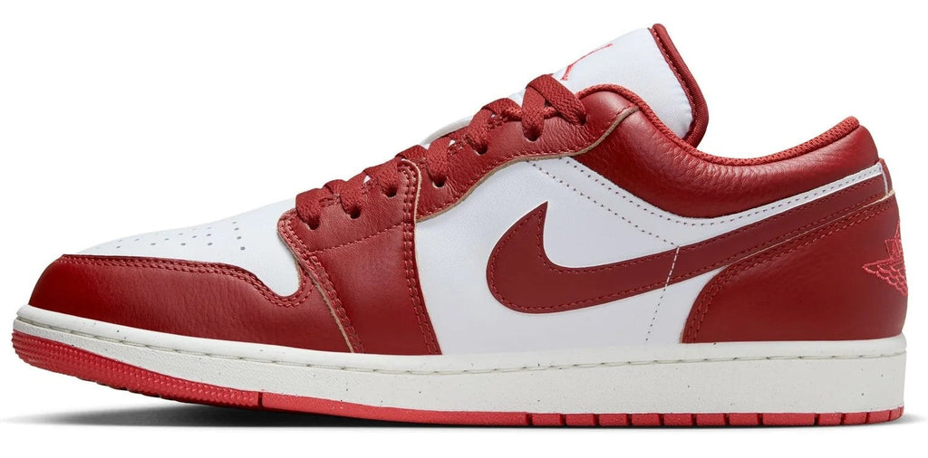 Men's Jordan 1 Low White/dune Red-lobster-sail (fj3459 160) Sneakers - Premium Brand Shoes for Men and Women