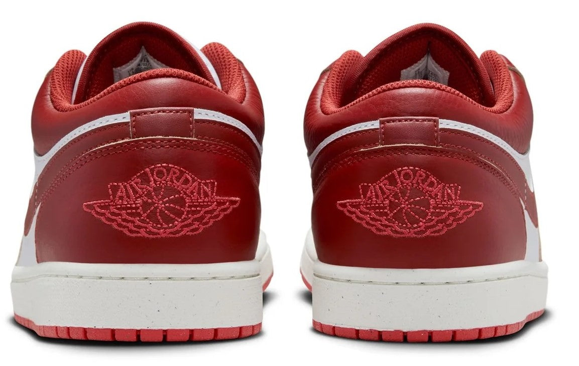 Men's Jordan 1 Low White/dune Red-lobster-sail (fj3459 160) Sneakers - Premium Brand Shoes for Men and Women