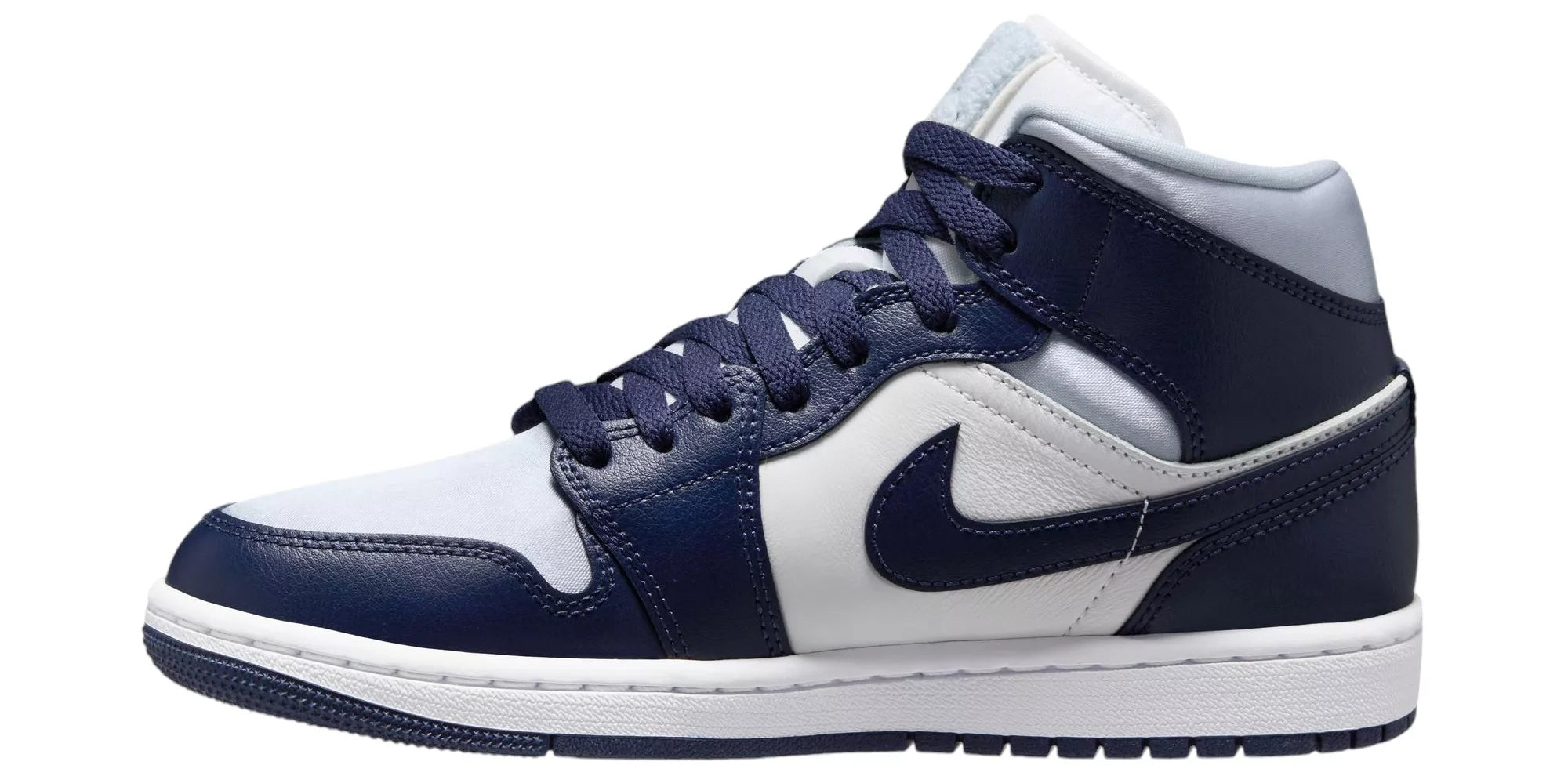Women's Air Jordan 1 Mid SE Football Grey/midnight Navy (fz8777 044) Sneakers - Premium Brand Shoes for Men and Women