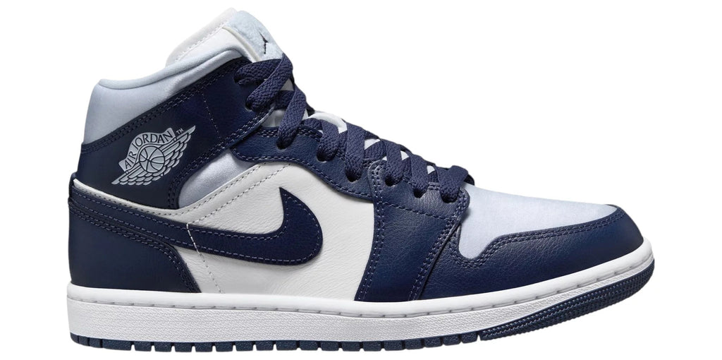Women's Air Jordan 1 Mid SE Football Grey/midnight Navy (fz8777 044) Sneakers - Premium Brand Shoes for Men and Women