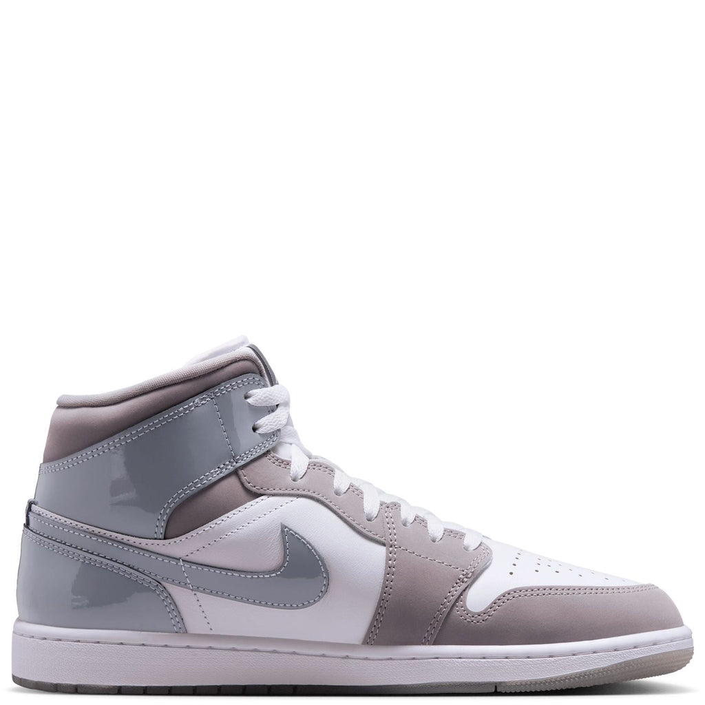 Men's Jordan 1 Low Mid White/cool Grey-medium Grey (hf3216 100) Sneakers - Premium Brand Shoes for Men and Women