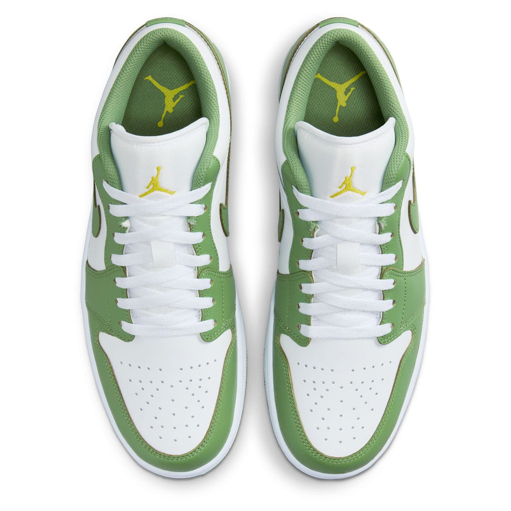 Men's Jordan 1 Low SE White/chlorophyll-lightening (hf4823 100) Sneakers - Premium Brand Shoes for Men and Women
