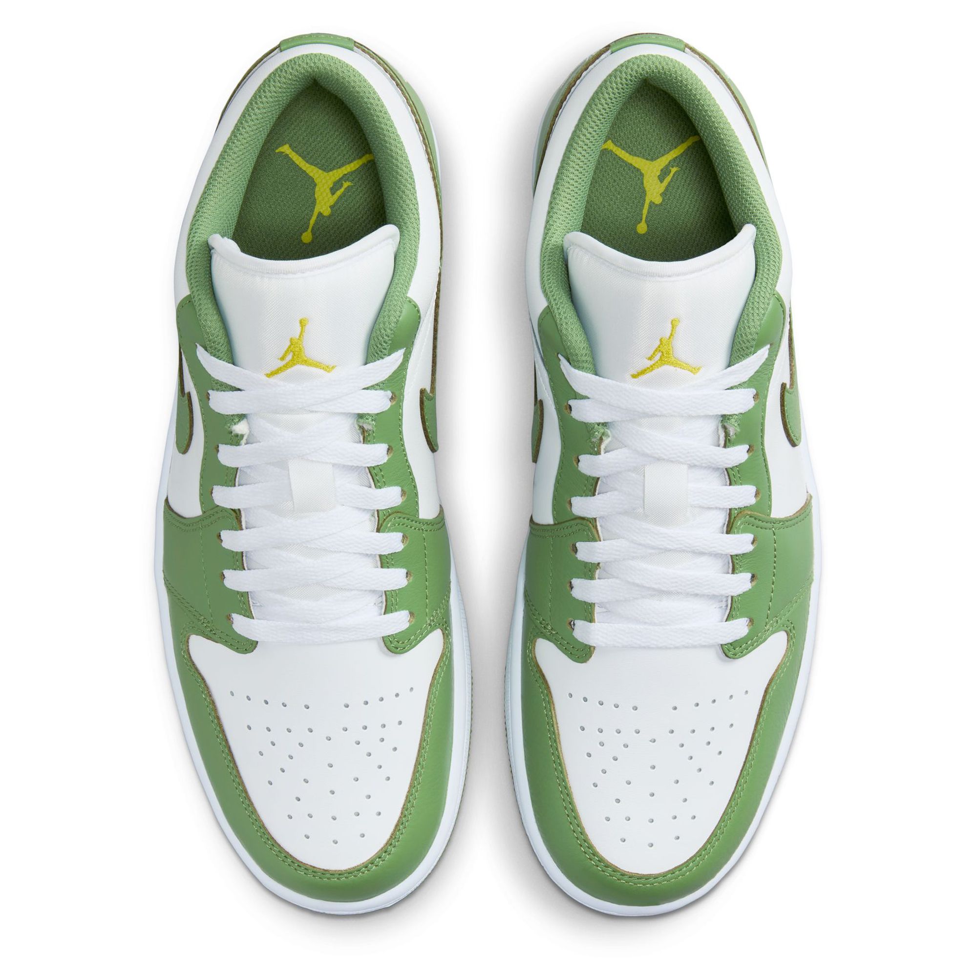 Men's Jordan 1 Low SE White/chlorophyll-lightening (hf4823 100) Sneakers - Premium Brand Shoes for Men and Women