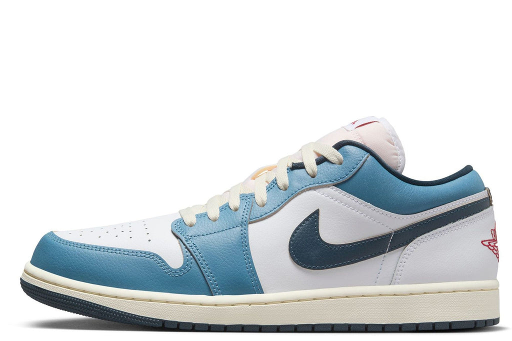 Men's Jordan 1 Low SE "motion" White/armory Navy-aegean Storm (hm3711 144) Sneakers - Premium Brand Shoes for Men and Women