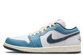 Men's Jordan 1 Low SE "motion" White/armory Navy-aegean Storm (hm3711 144) Sneakers - Premium Brand Shoes for Men and Women