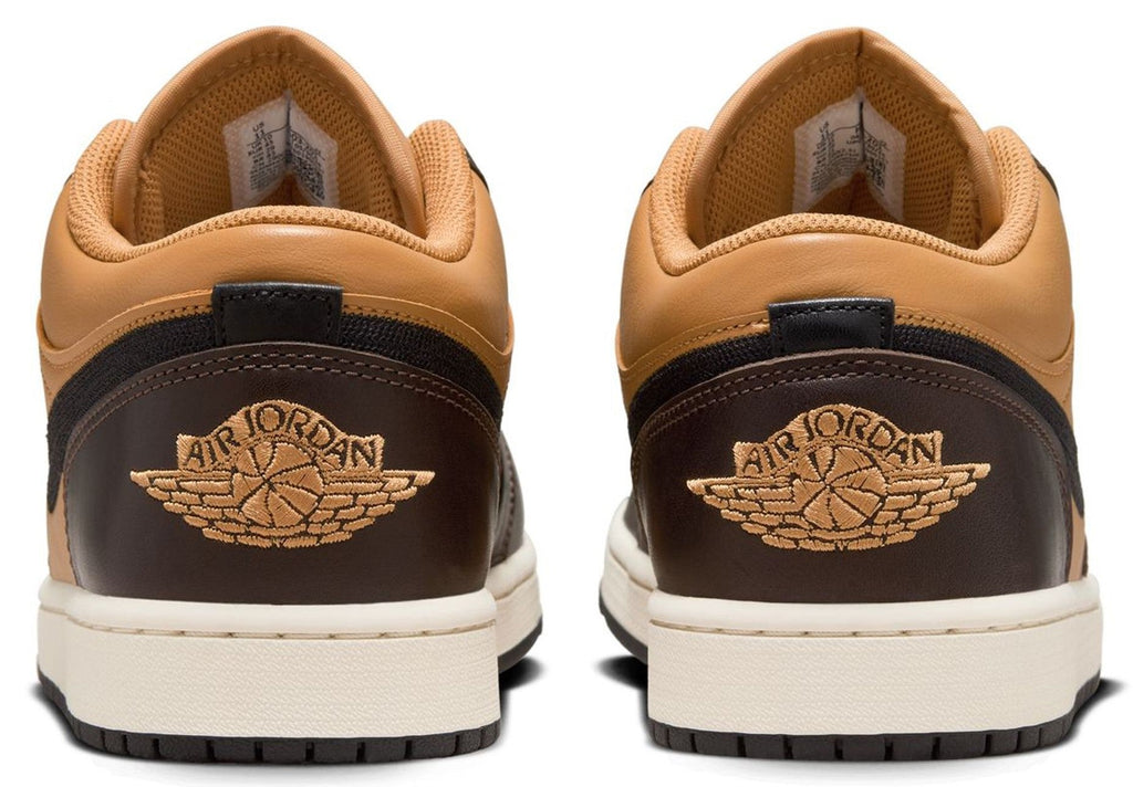 Men's Jordan 1 Low SE Flax/black-baroque Brown (hq3603 201) Sneakers - Premium Brand Shoes for Men and Women