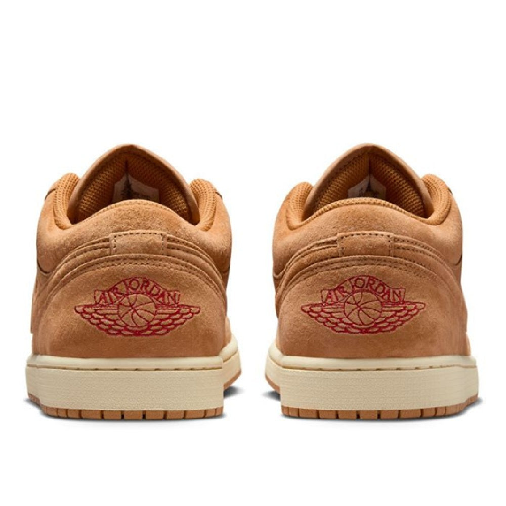 Men's Jordan 1 Low SE Flax/flax-varsity Red-muslin (hv4089 200) Sneakers - Premium Brand Shoes for Men and Women