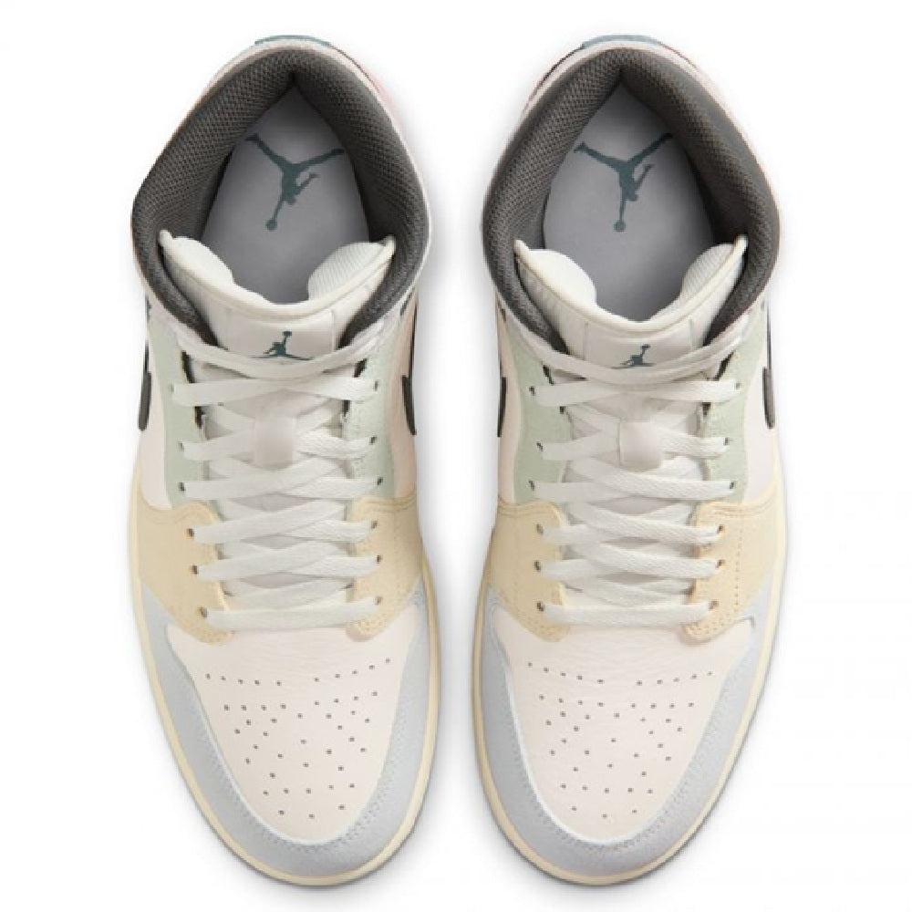 Men's Jordan 1 Mid SE Sail/iced Jade-anthracite (ib7110 100) Sneakers - Premium Brand Shoes for Men and Women